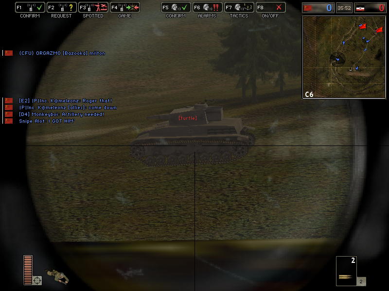 Sniper rifle ==> Tank??? Nope.